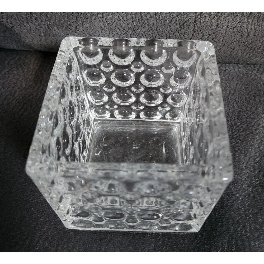 Villeroy and Boch Crystal Votive Candle Holder Reflections Square Hobnail